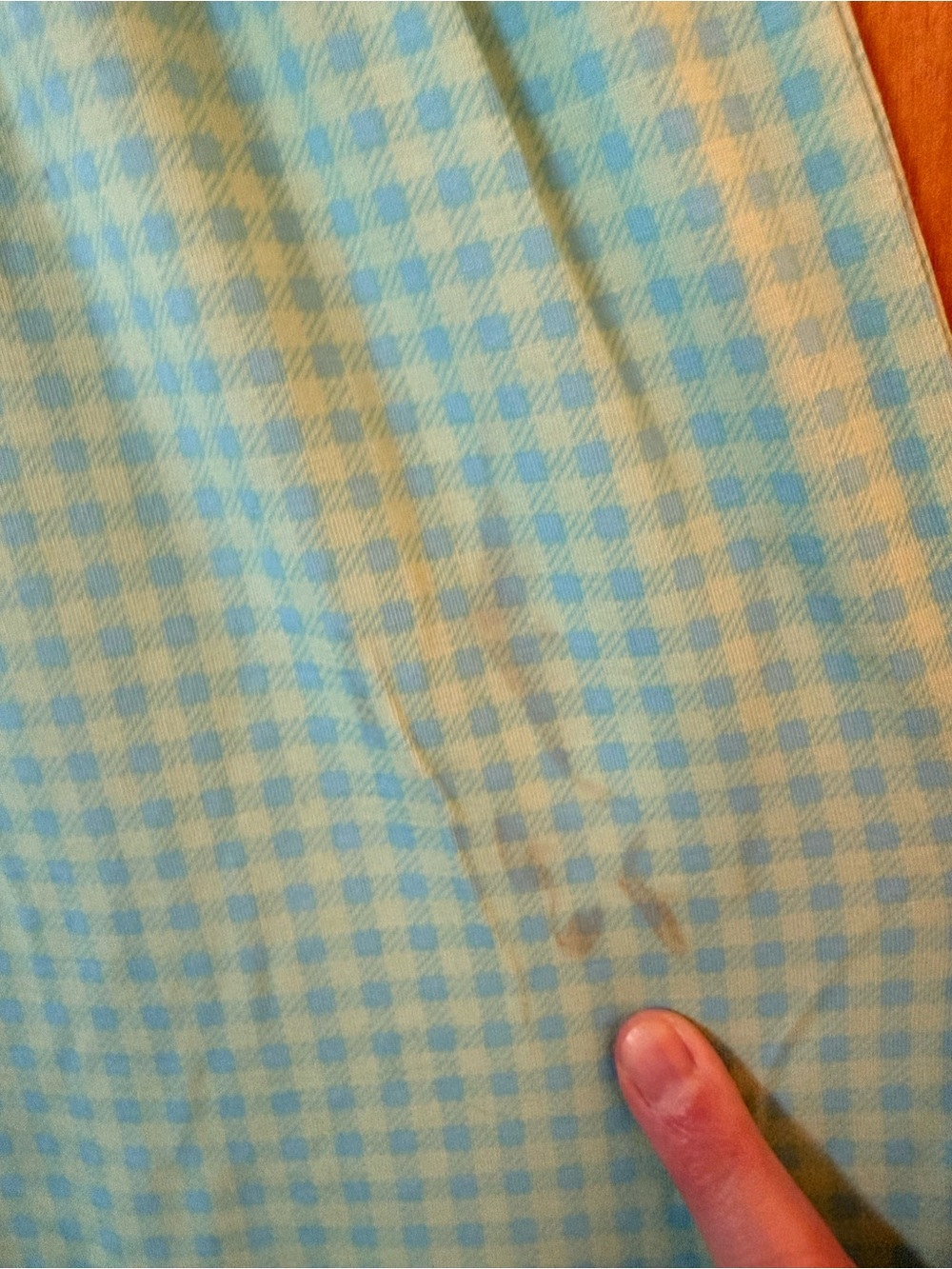 Lands’ End Sleeveless Tiered Maxi Dress Blue Green Check Medium 10-12 FLAW READ - Picture 4 of 14